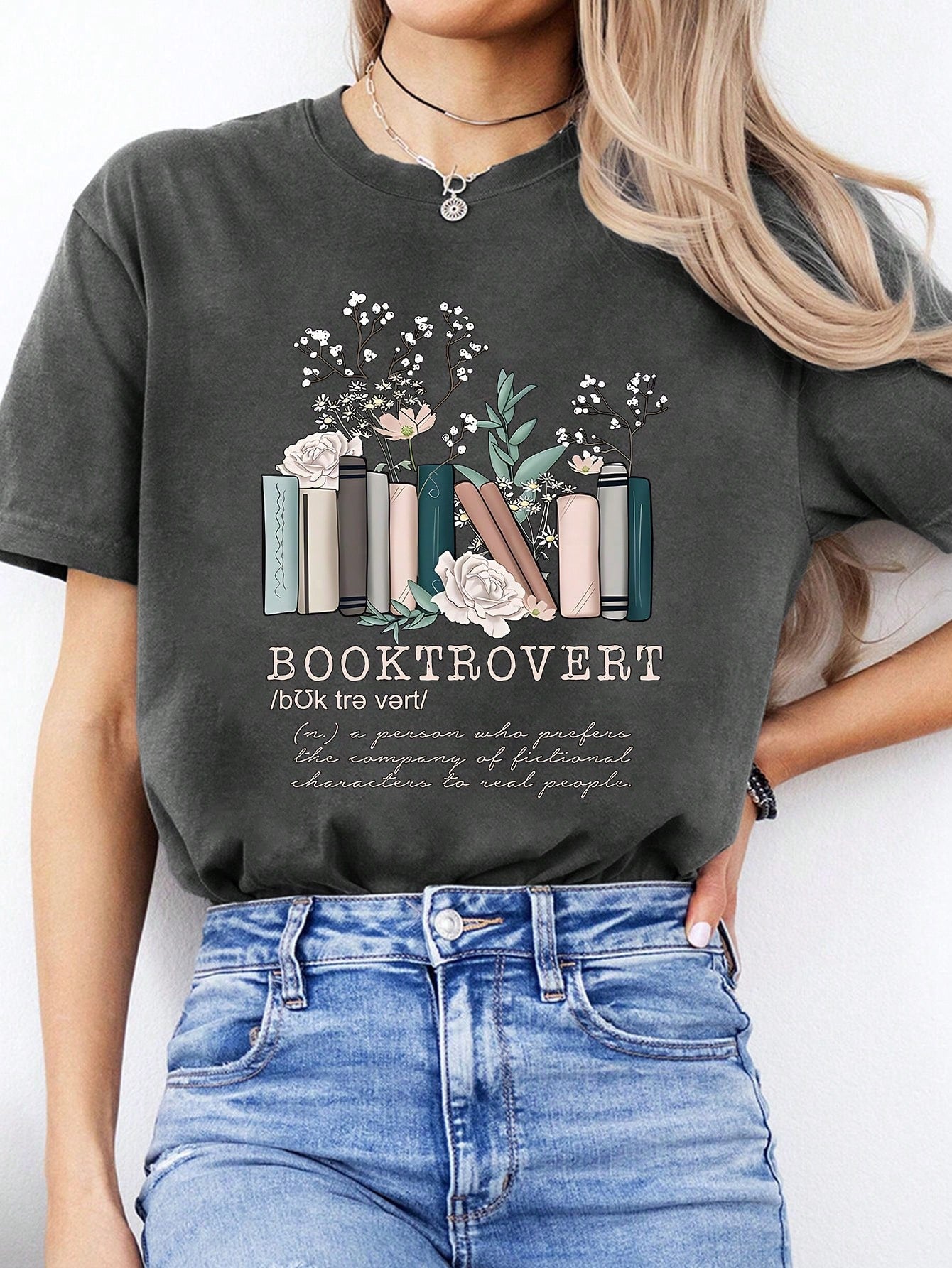 INAWLY Camiseta "Booktrovert"