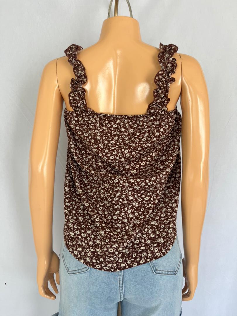 Luneh Women's Lace Trim Floral Vacation Camisole